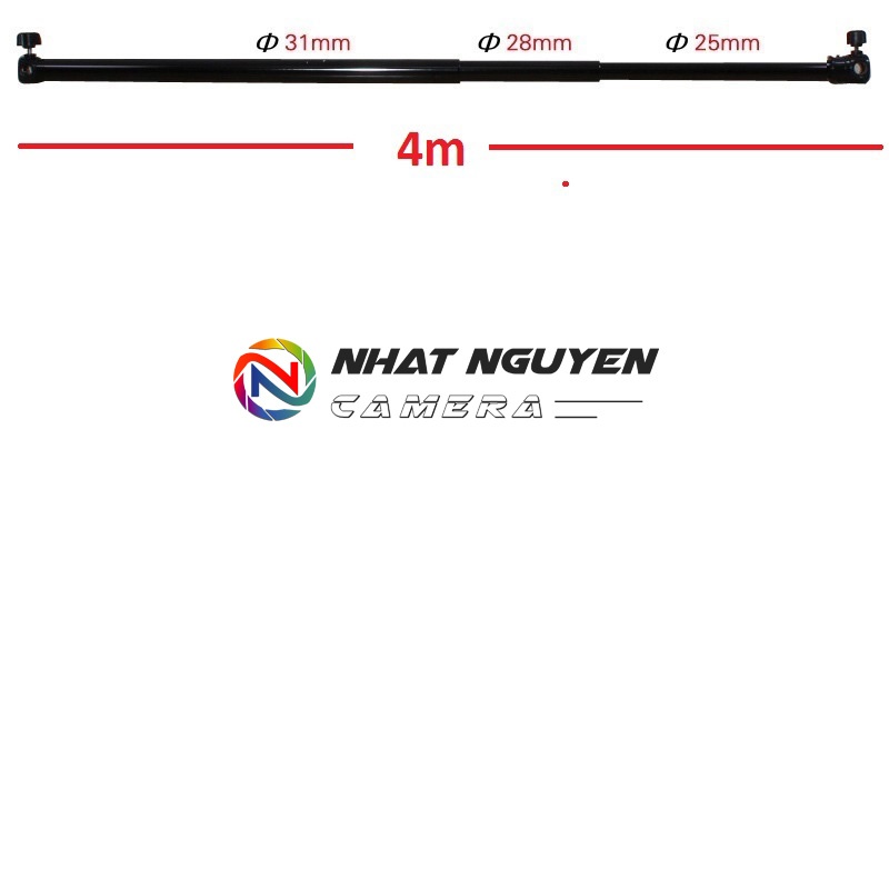 Tay Thanh Ngang Đen Treo Phông Loại Rút 4m( có thể điều chỉnh 1.3m-4m)