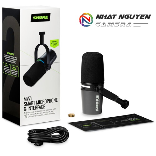 Shure MV7i Smart Microphone + Interface - Bảo hành 12 tháng Chính hãng