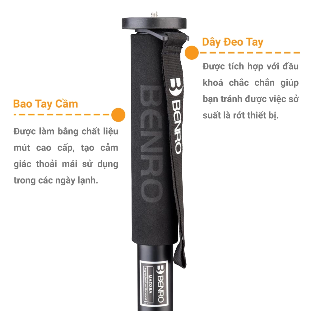 Chân máy Benro Monopod - MAD38A (Thay thế A38T)