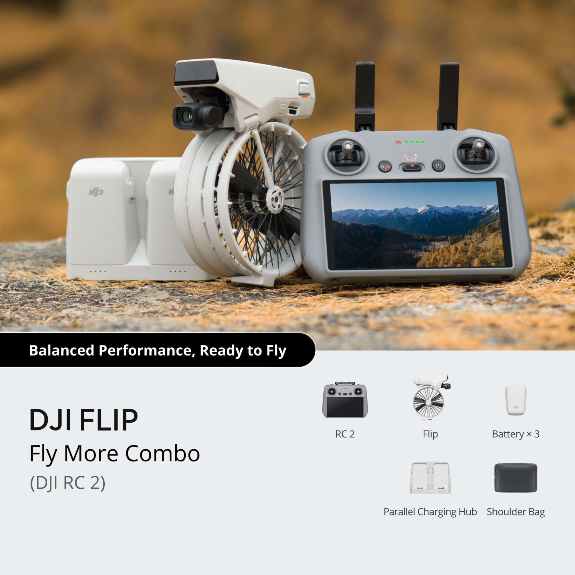 DJI Flip Fly More Combo (DJI RC 2 )(GL) - Bảo hành chính hãng