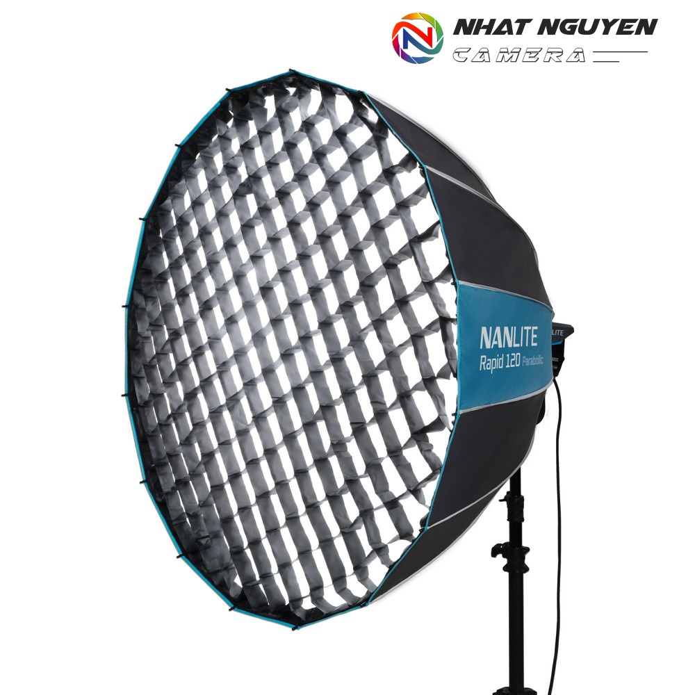 Softbox Nanlite 120cm Rapid Parabolic thao tác nhanh ngàm bowen kèm tổ ong