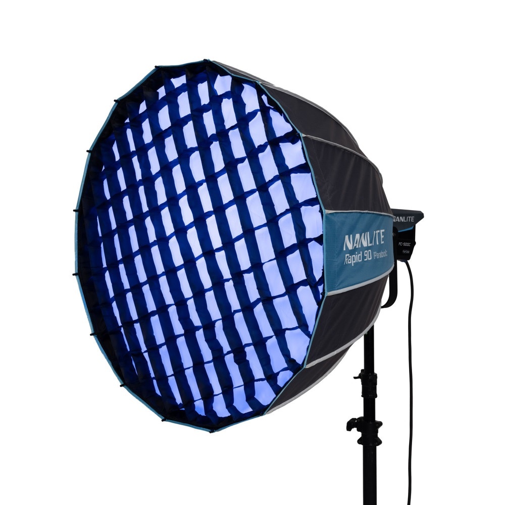 Softbox Nanlite 90cm Rapid Parabolic thao tác nhanh ngàm bowen kèm tổ ong