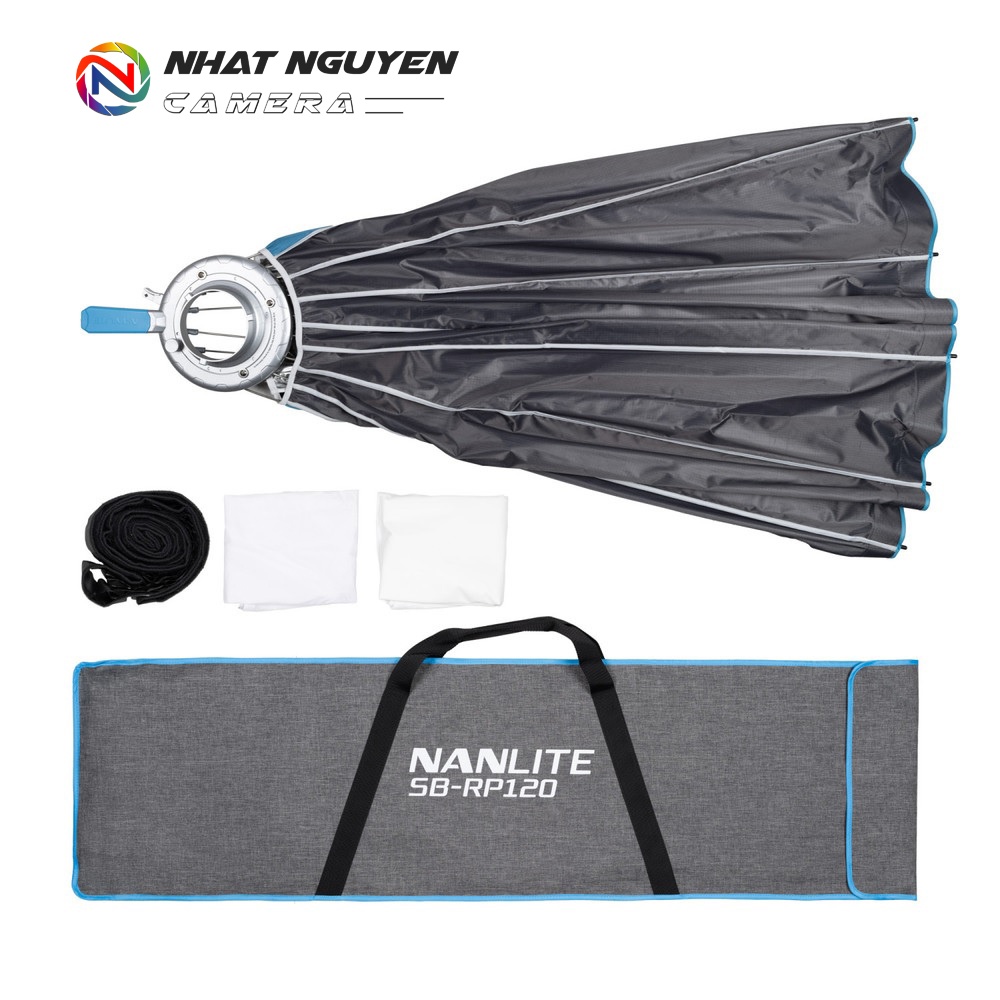 Softbox Nanlite 120cm Rapid Parabolic thao tác nhanh ngàm bowen kèm tổ ong