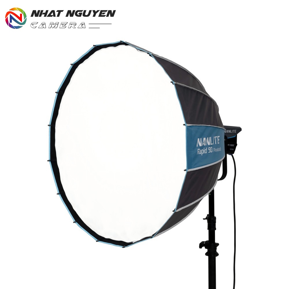 Softbox Nanlite 90cm Rapid Parabolic thao tác nhanh ngàm bowen kèm tổ ong