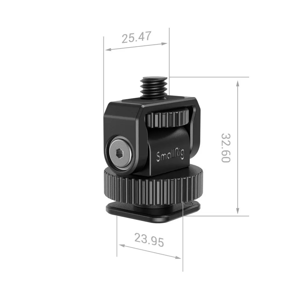 Mini Cold Shoe to 1/4"-20 Screw Adapter - Smallrig 3577