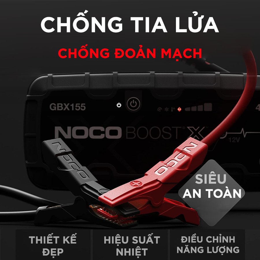 Pin dự phòng kiêm bộ khởi động xe NOCO BOOST X GBX155 12V 4250A 99Wh