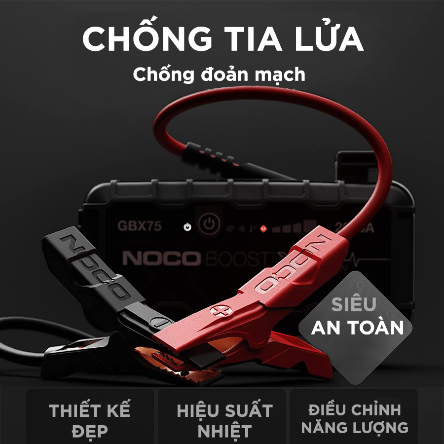 Pin dự phòng kiêm bộ khởi động xe NOCO BOOST X GBX75 12V 2500A 74Wh