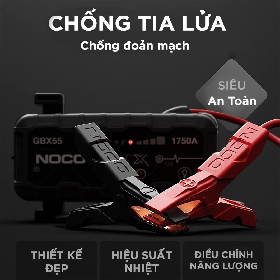 Pin dự phòng kiêm bộ khởi động xe NOCO BOOST X GBX55 12V 1750A 46Wh