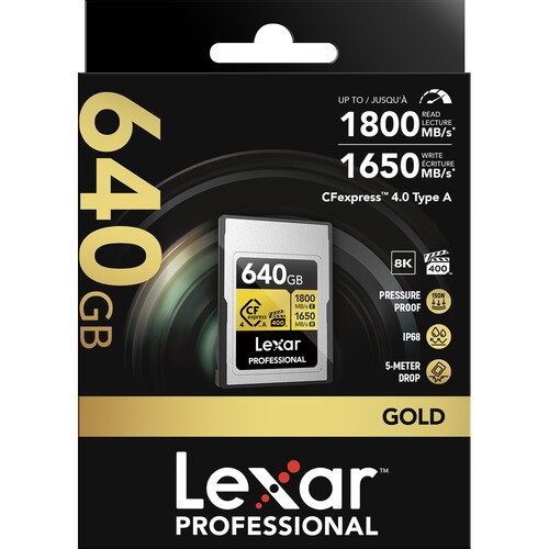Thẻ nhớ CF 640GB Lexar CFexpress™ Type A - LCAGOLD640G-RNENG