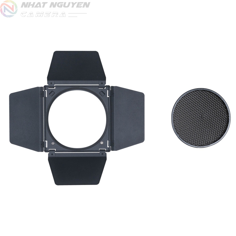 Nanlite Barndoors and Grid for the RF-BM Bowens-Mount Reflector