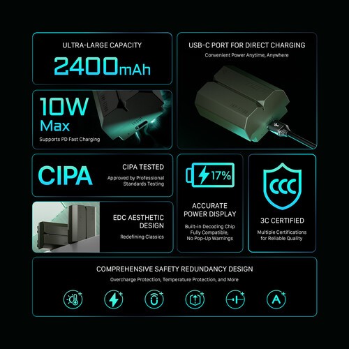 Tilta NP-FZ100 USB-C Battery (2400mAh) - Pin FZ100 Tilta cổng C