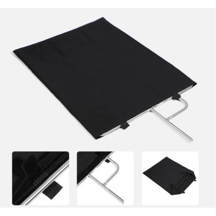 Tay cờ chắn sáng vải đen 75x90cm