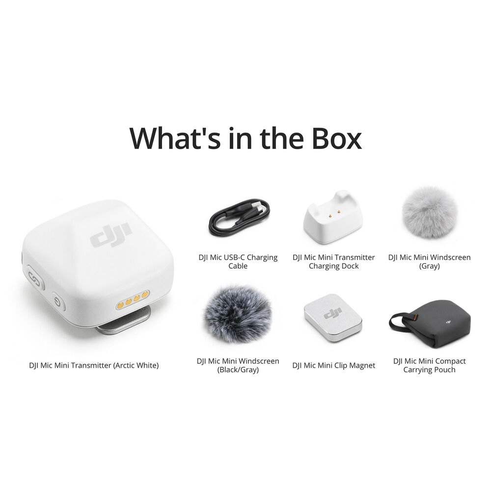 DJI Mic Mini - Mic lẻ TX, màu Trắng - Arctic White