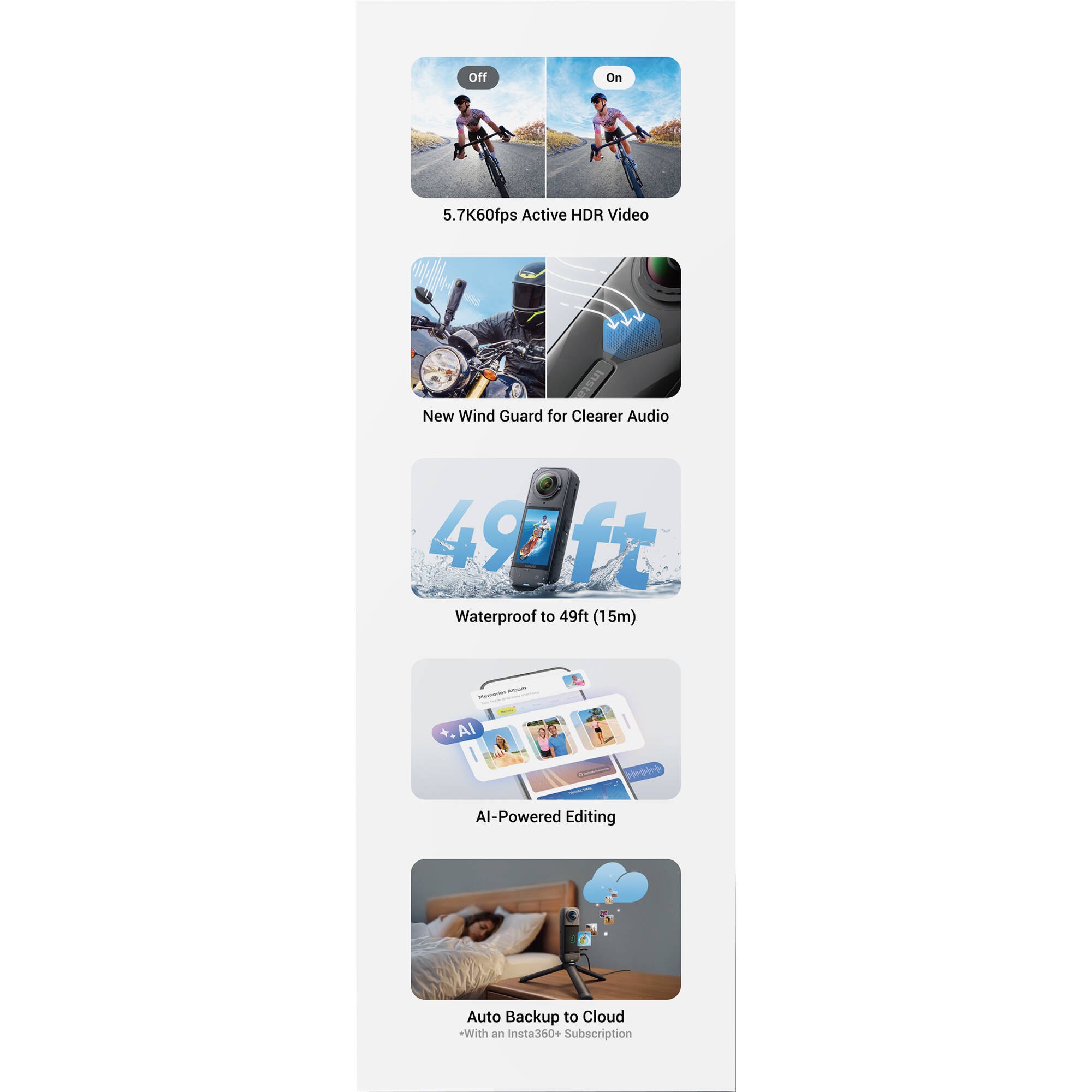 Camera Insta360 X5 Action - Essentials Bundle - Chính hãng