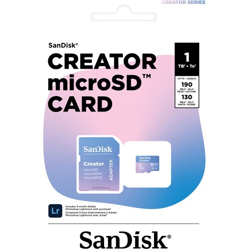 Thẻ microSD SanDisk 1TB Creator Series UHS-I kèm SD Adapter