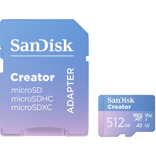 Thẻ microSD SanDisk 512Gb Creator Series UHS-I kèm SD Adapter