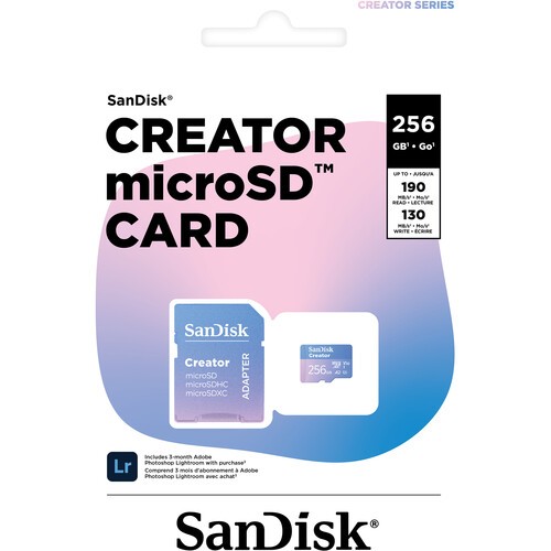Thẻ microSD SanDisk 256Gb Creator Series UHS-I kèm SD Adapter