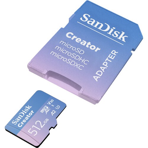 Thẻ microSD SanDisk 512Gb Creator Series UHS-I kèm SD Adapter