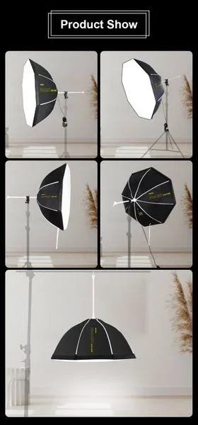 NiceFoto Umbrella DP80-1000B Octagonal DP Series Single Color Temperature