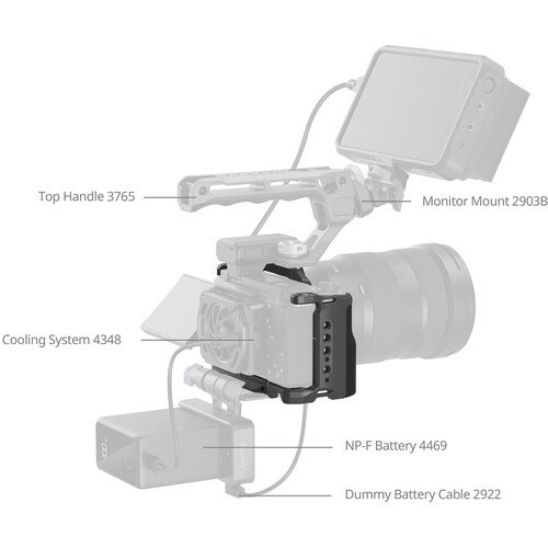 Khung SMALLRIG cho Sony ZVE10 II 4949 - SMALLRIG HawkLock Quick Release Cage Kit for Sony ZV-E10 II 4949