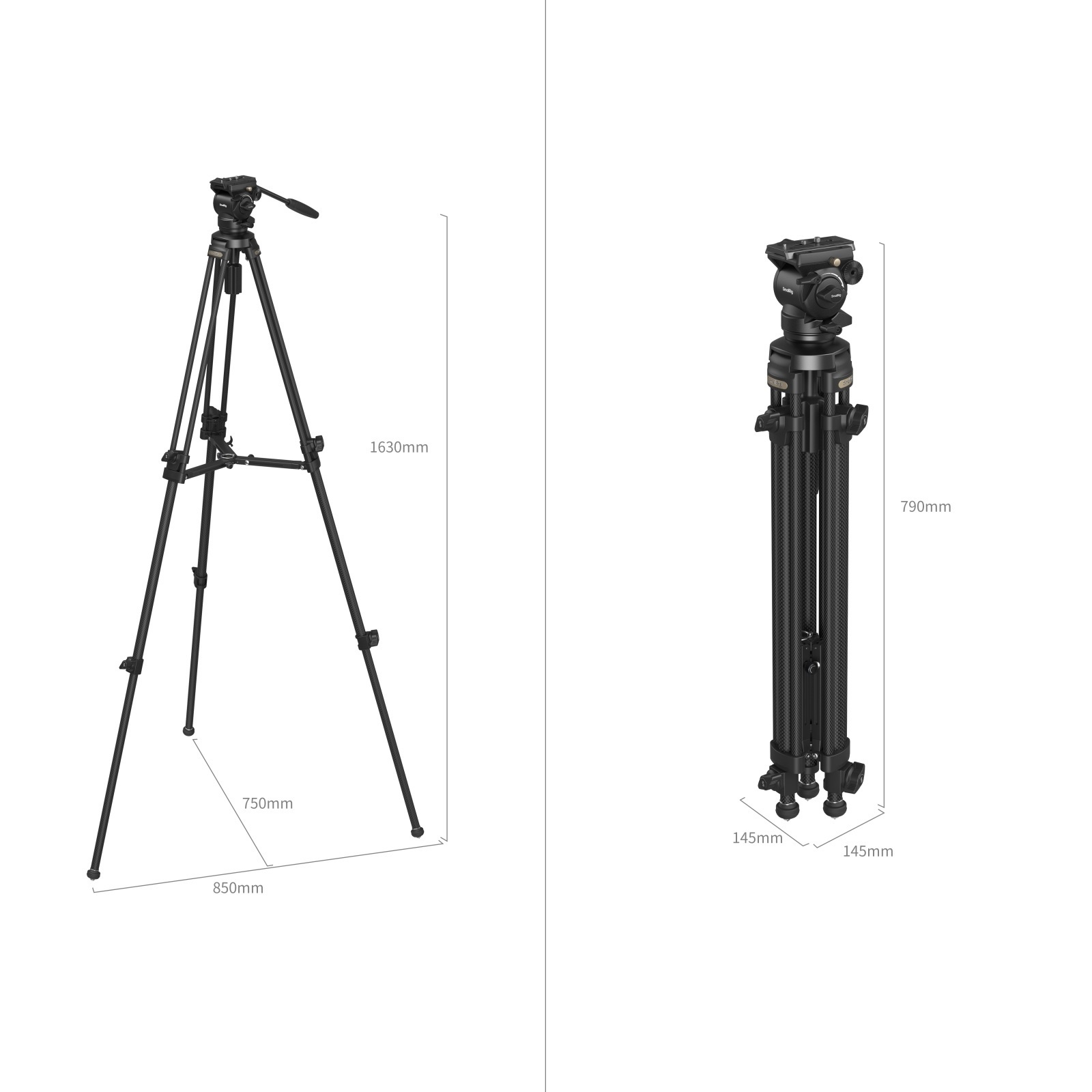 Chân máy SmallRig AD-50 Lightweight Carbon Fiber Video Tripod 4685