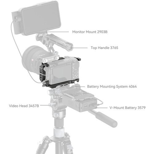Khung SMALLRIG cho Sony ZVE10 II 4949 - SMALLRIG HawkLock Quick Release Cage Kit for Sony ZV-E10 II 4949