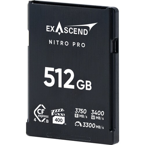 Exascend 512GB Nitro Pro CFexpress 4.0 Type B Memory Card