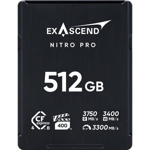 Exascend 512GB Nitro Pro CFexpress 4.0 Type B Memory Card