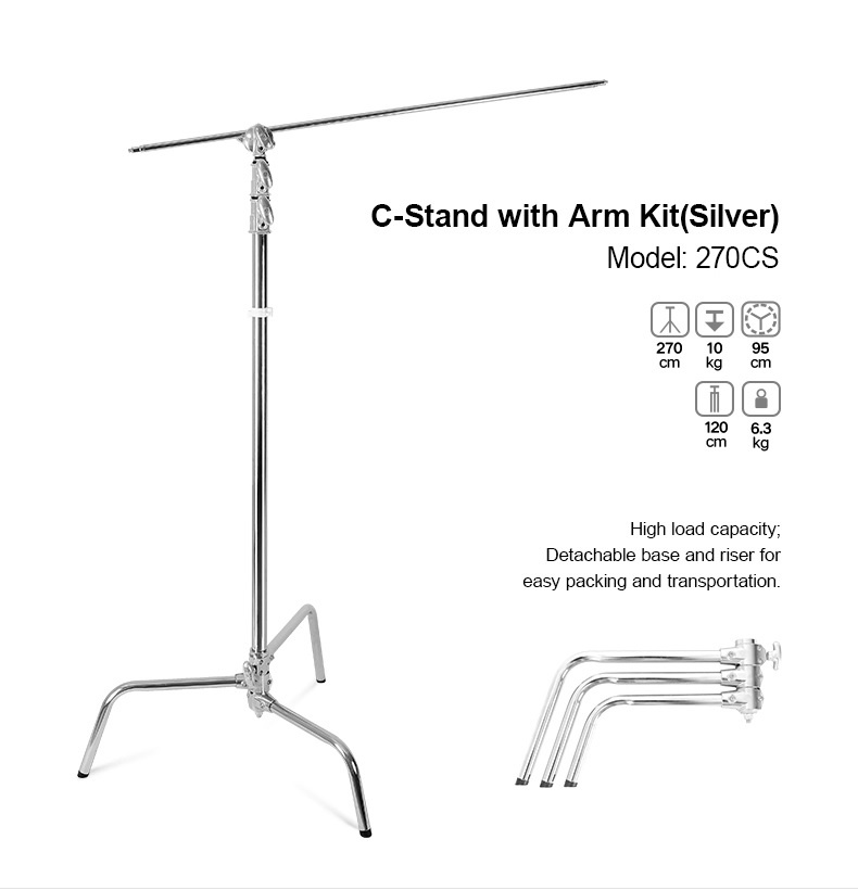 Chân đèn inox c-stand 320cm Godox 270CS - Chân đèn Godox 270CS
