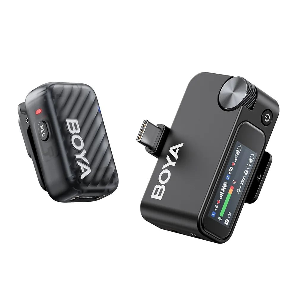 BOYAMIC 2 Micro không dây mini hỗ trợ AI đầu tiên trên thế giới - (USB-C+3.5MM TRS) *RX + 1*TX