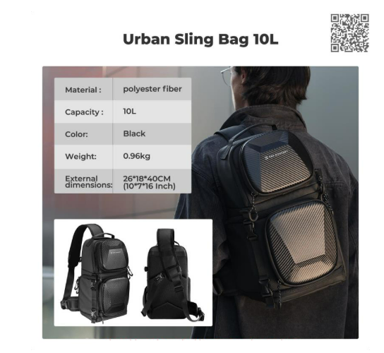 Balo máy ảnh KF KF13.176 dung tích 10L