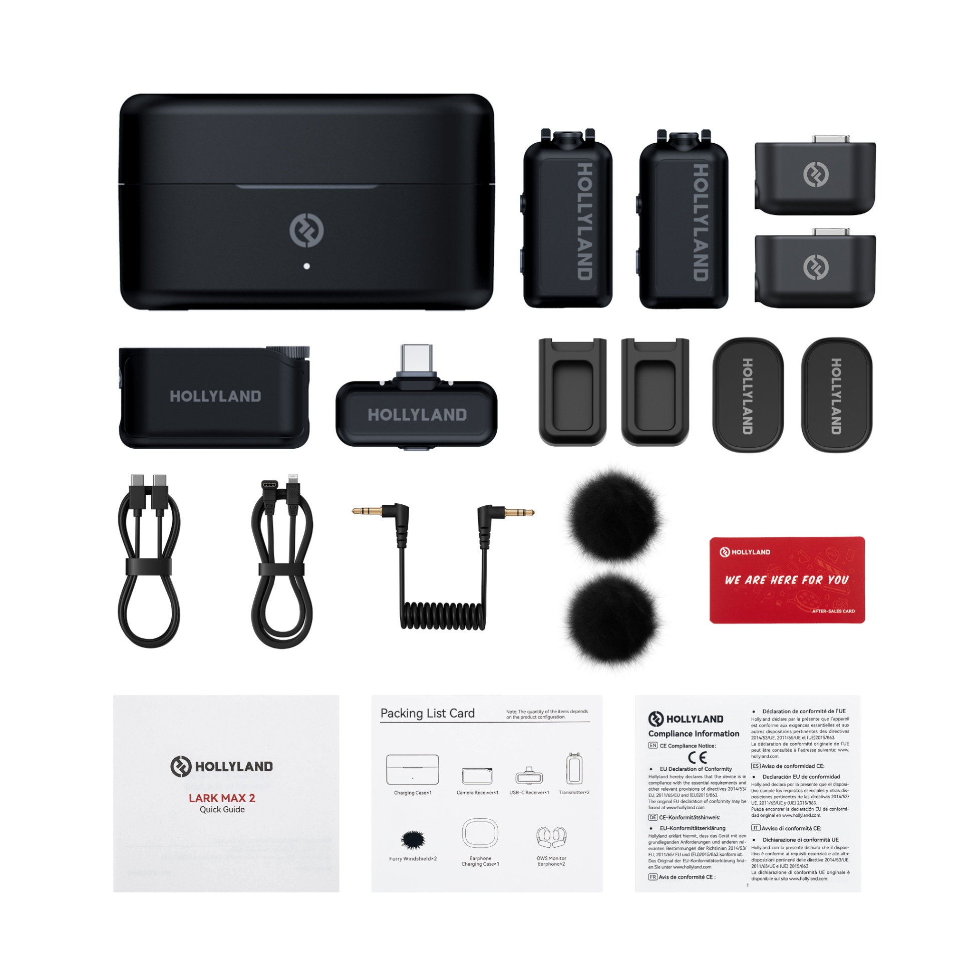 Bộ Micro không dây Hollyland LARK MAX 2 Combo (Camera RX, USB-C RX) Space Gray