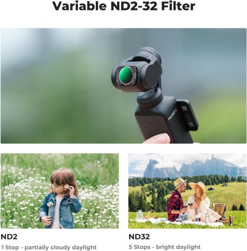 K&F Filter Set Nano-X Series cho DJI Pocket 3 (CPL + Black-Mist 1/4+ ND2-32) SKU.2148