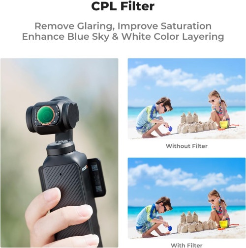 K&F Filter Set Nano-X Series cho DJI Pocket 3 (CPL + Black-Mist 1/4+ ND2-32) SKU.2148