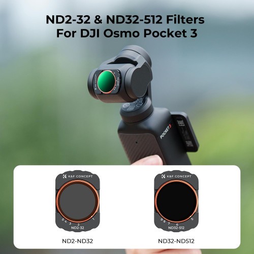 K&F Filter Set Nano-X Series cho DJI Pocket 3 (ND2-32 + ND32-512)