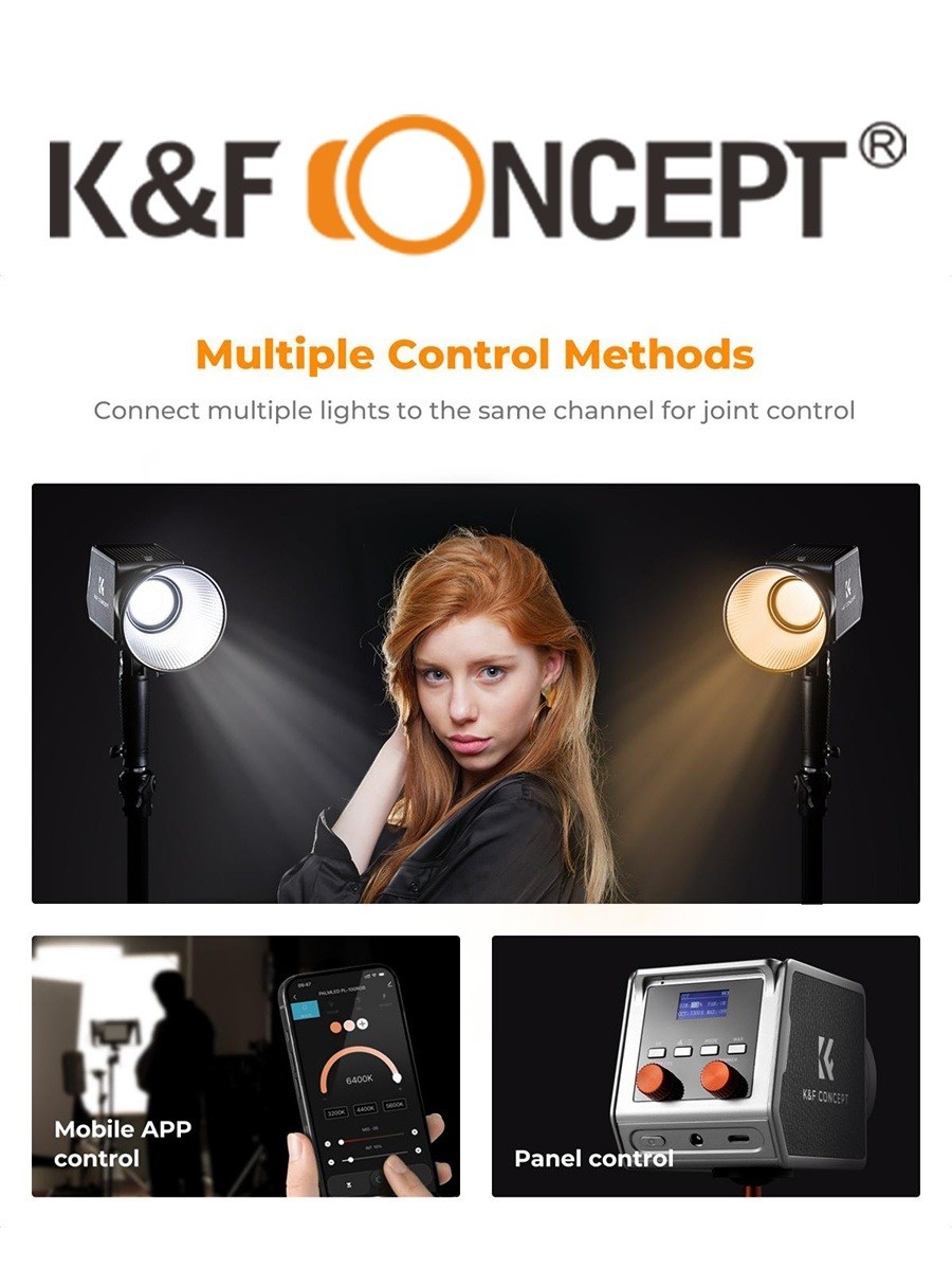 Đèn LED K&F CONCEPT 60W 4500mAh CCT 2700-6500K | KF34.045