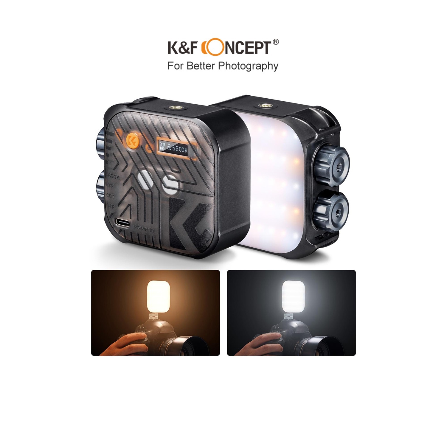 Đèn LED K&F CONCEPT 2500-9900K CRI 96+ 6W | KF34.035