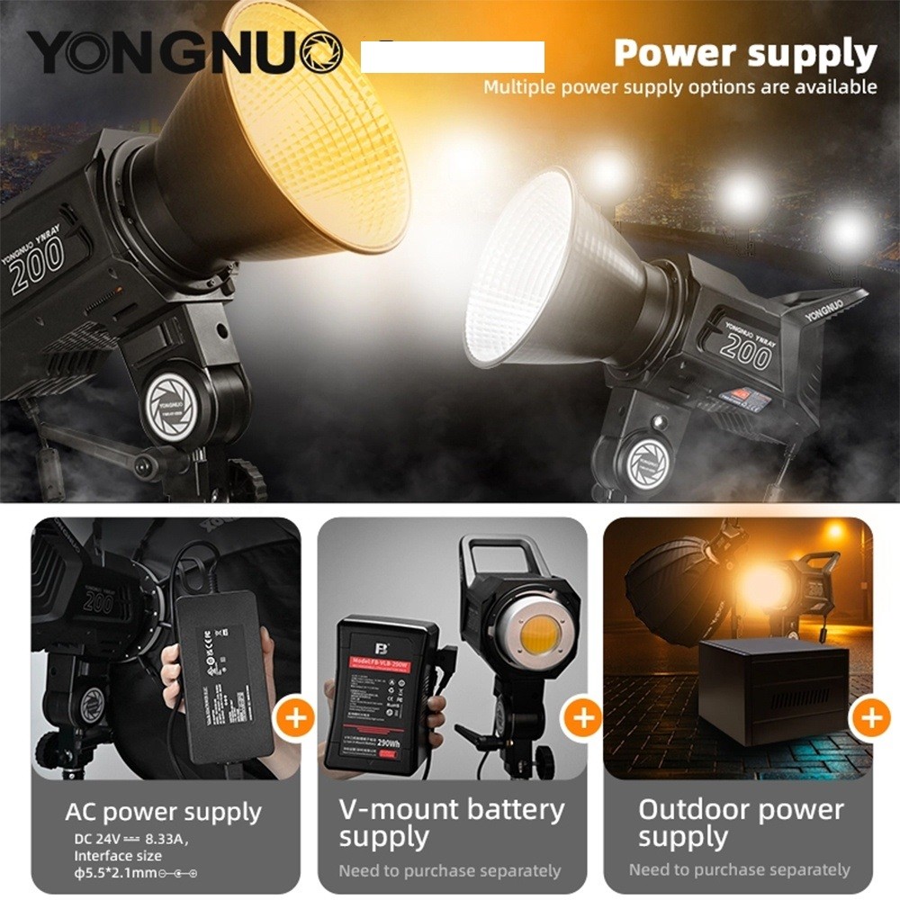 Đèn LED YONGNUO RAY200 2700-6500K 200w - Phù hợp Make up Artist, livestream, quay video