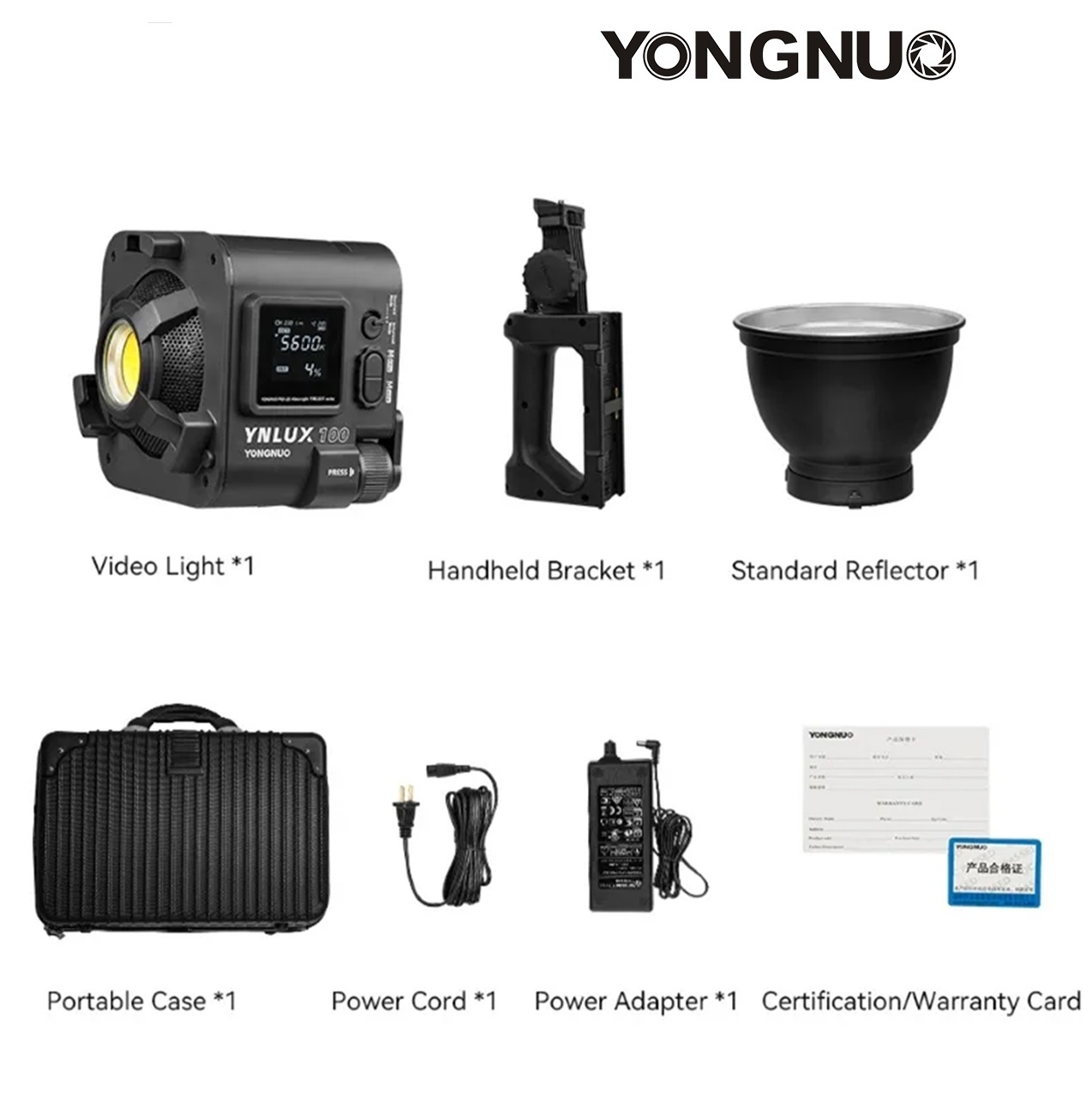 Đèn LED YONGNUO LUX 100 3200-5600K - Hàng chính hãng - Combo