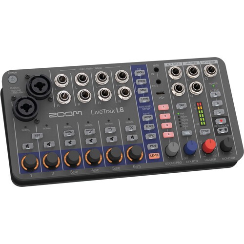 Bàn trộn âm thanh Zoom LiveTrak L-6- Chính Hãng