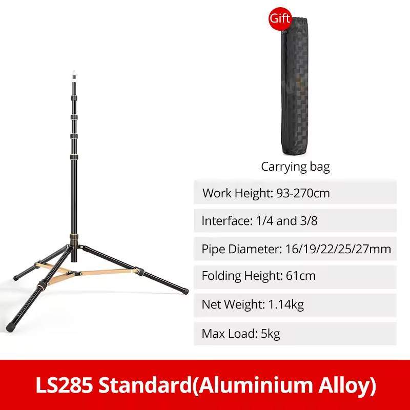 Chân máy ảnh Beike – LS285, chân đèn gấp ngược, xếp gọn chuyên nghiệp