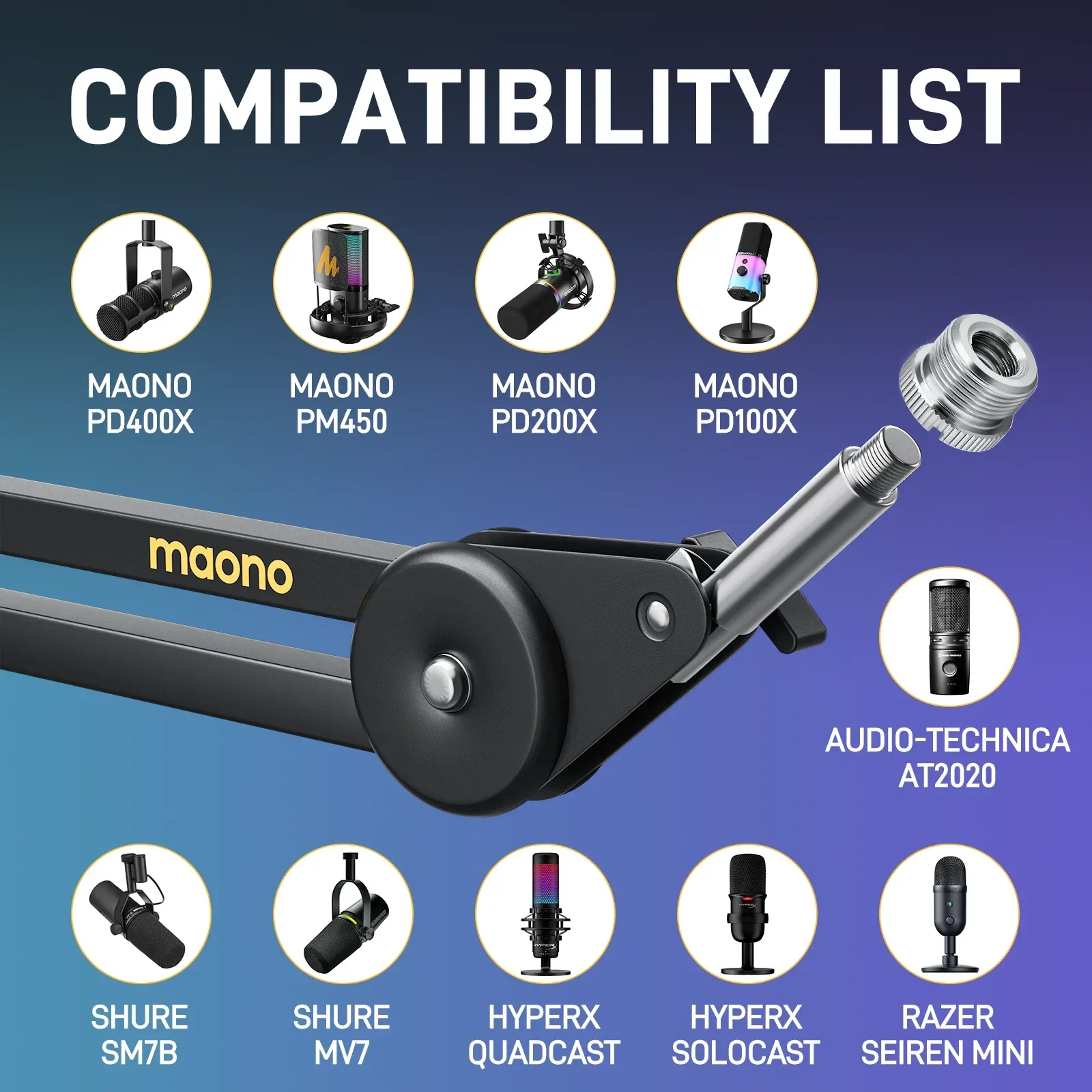 MAONO BA37 Tay Arm Kẹp Bàn Treo Mic Linh Hoạt