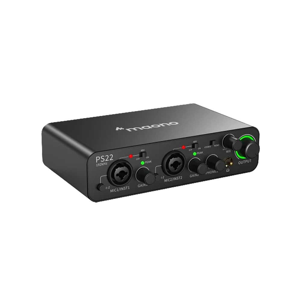 MAONO PS22 Audio Interface Dành Cho Ghi Âm, Sản Xuất Âm Nhạc, Guitar