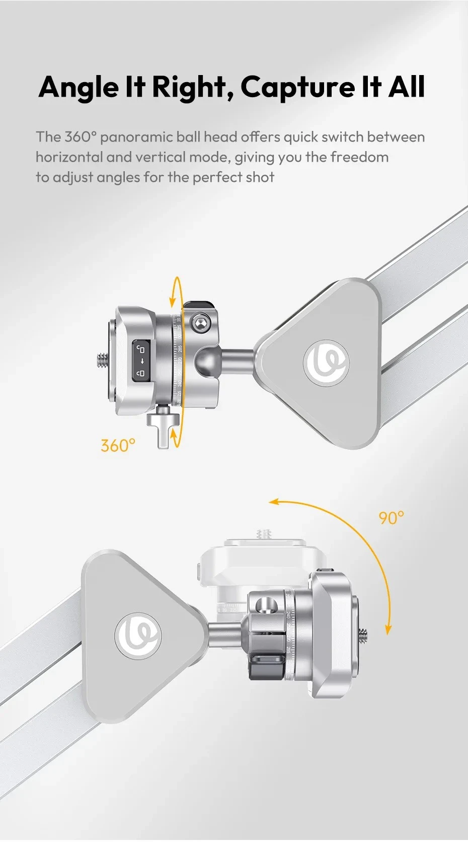 Tay Arm Topshot Ulanzi TH04 tích hợp tháo lắp nhanh Uka F38 khả năng tải 2Kg - chính hãng