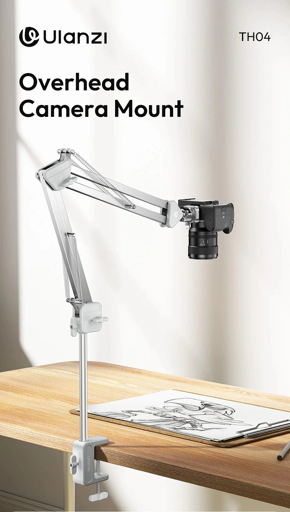 Tay Arm Topshot Ulanzi TH04 tích hợp tháo lắp nhanh Uka F38 khả năng tải 2Kg - chính hãng