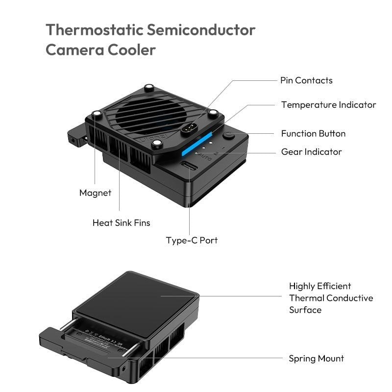 Quạt tản nhiệt Ulanzi CU01 Thermostatic Semiconductor Camera Cooler Kit