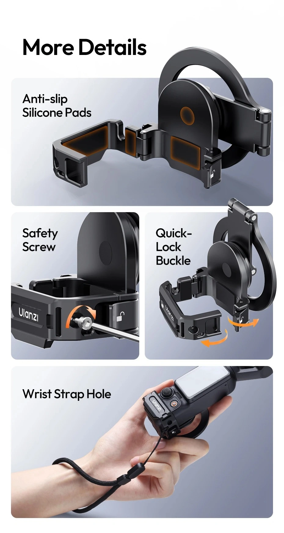 Ulanzi PM01 Mount Adapter từ tính cho DJI Pocket 3 - chính hãng