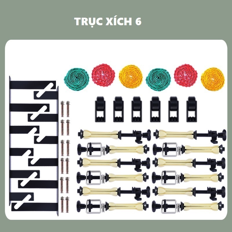 Trục kéo Phông 6 xích, không dùng ống nhôm