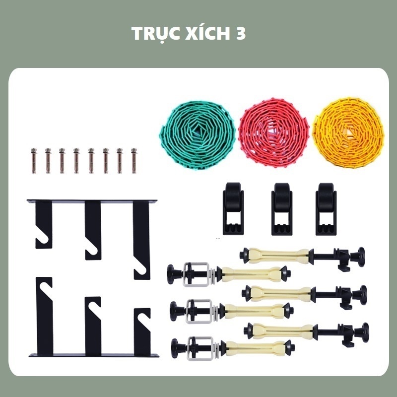 Trục kéo Phông 3 xích, không dùng ống nhôm