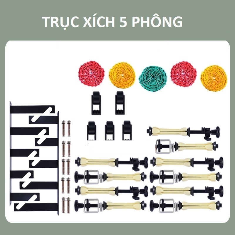 Trục kéo Phông 5 xích, không dùng ống nhôm